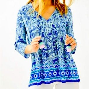 Like New Marilina Tunic Top in Shoreline Blue